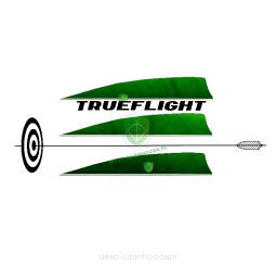 Lotka pióro 4" Shield TRUEFLIGHT zielona - lotka naturalna pierzasta