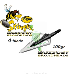 Grot myśliwski BUZZ CUT Stinger 100gr 100grain 4-blade Magnus Stinger Buzz Cut 4 ostrza 100gr