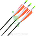 Zestaw 7x Strzała Carbon Beman - BONE COLLECTOR 500 MFX (AXIS) - lotki Pióra 4" shield