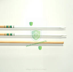Promienie Drewniane strzały Cedr Cedrowe malowane Premium ELITE 40-45# Cresting CRESTOWANE 32" biało zielone