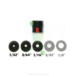 Wkład wkręt Specialty Peep LENS ze szkłem moc 3 Red 1/32, 1/16, 3/32"