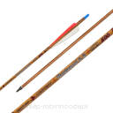 Strzała Bentwood Carbon spine 500 imitacja drewna - pióro naturalne 4" Shield (6szt)