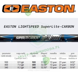 Promień carbon Easton LIGHTSPEED 340 SuperLite Carbon - 1szt