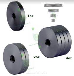 ciężarki AVALON Disc - gwint 1/4 (mały) - ciężarki dyski do stabilizatorów Avalon, Doinker - ciężarek 1oz, 2oz, 4oz - kolor black nickel