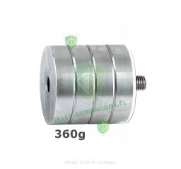 Ciężarek Barebow Avalon BB 360g do majdanu łuku - duży gwint - (srebrny)