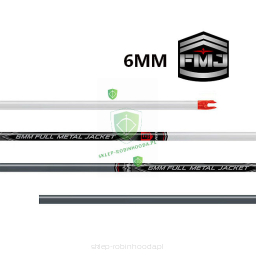 Promienie FMJ BLACK 6MM Carbon 320, 390, 470 - 12sztt