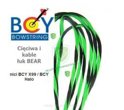 Zestaw cięciw wyczynowych do łuku BEAR AGENDA 7 -  BCY X99 i BCY Halo zestaw (dwa kolory) 