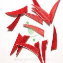 Lotka pióro 3" Shield TRUEFLIGHT 3 czerwona