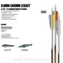 Strzała Carbon Legacy 6.5MM Easton - Legacy Carbon 700, 600, 500, 400, 340 -  lotki pióra 4" Shield Helical - 6szt / 12szt