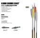 Strzała Carbon Legacy 6.5MM Easton - Legacy Carbon 700, 600, 500, 400, 340 -  lotki pióra 4" Shield Helical - 6szt / 12szt