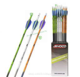 Strzała Carbon Inceptor Shocq 4.2mm z piórami naturalnymi 3" (1szt)