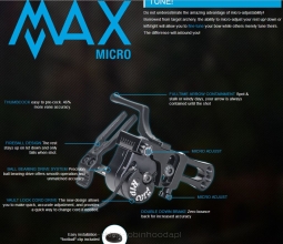 Podstawka opadająca RIPCORD MAX MICRO regulowana Rest (czarna) 