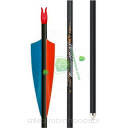 6x Strzała POWERFLIGHT pióro 4" grot CB tarczowy nasadka szeroka konna Koc Nock