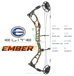 Łuk bloczkowy Elite EMBER myśliwski łuk - 15-29" - siła 10-60# (Realtree Edge)