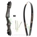 Łuk klasyczny drewniany Core Tegra - duży 66" 68" 70" składany ramiona Tegra czarny fiberglass