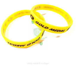 Opaska GILLO archery Gold Medal gumowa Wristband na nadgarstek - żółta
