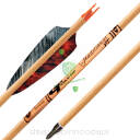 12x Strzała Carbon Gold Tip TRADITIONAL XT - spine 400 - lotki Shield 4 - tradycyjna Carbon drewno Traditional XT 400