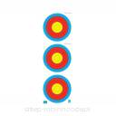 Tarcza papierowa JVD 3x20cm klasyczna 18m