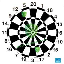 Tarcza Papierowa DART JVD 60cm do darta łucznicza jak FITA wzmacniana nitkami